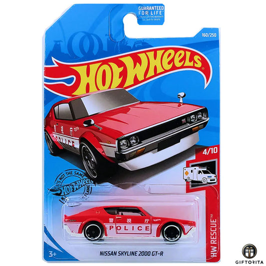 Hot Wheels Regular Nissan 2 – Nissan Skyline 2000 GT-R – 4/10 & 160/250 – Red