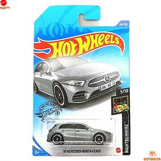 Hot Wheels Regular Mercedes – 19 Mercedes Benz A Class – 5/10 & 184/250 – Silver