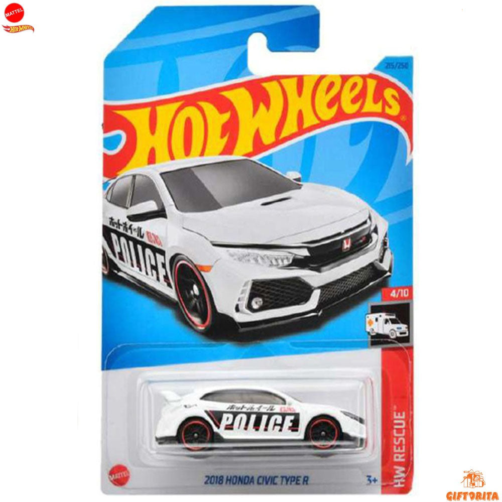 Hot Wheels Regular 1 – 2018 Honda Civic Type R – 4/10 & 215/250 – White