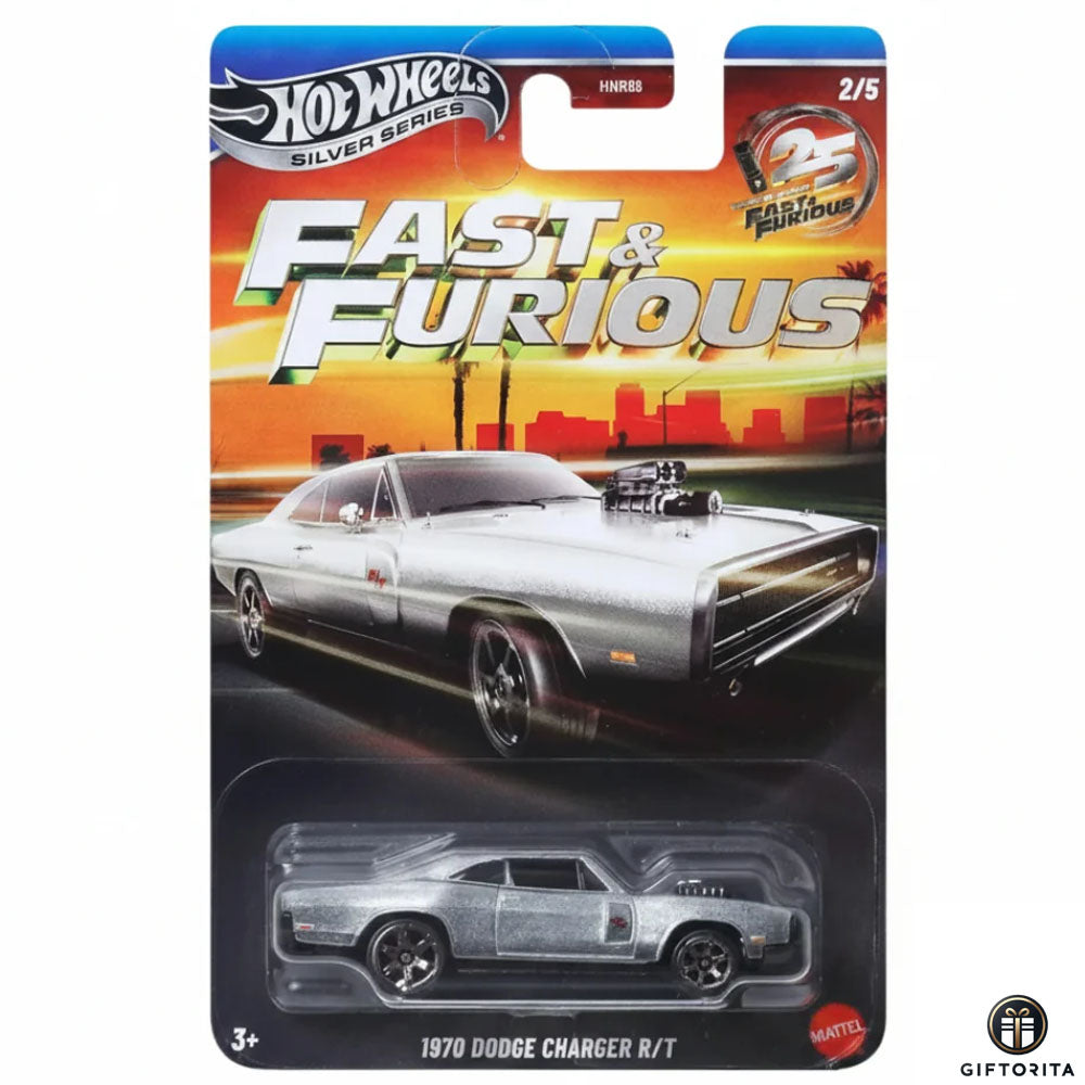 Hot Wheels Regular # Silver Series # F&F - 1970 Dodge Charger R/T - 2/5 - Silver