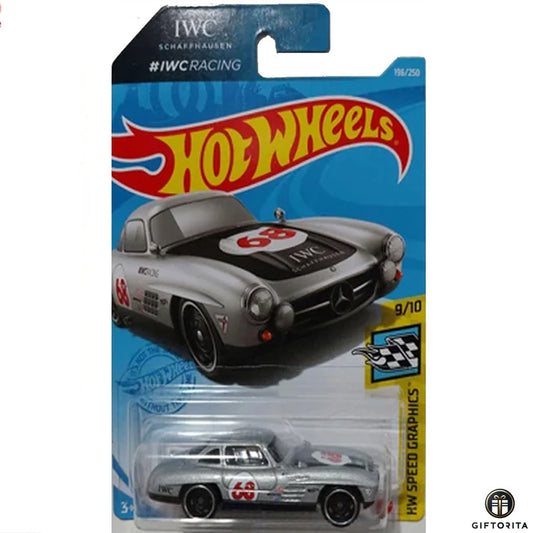Hot Wheels Regular Mercedes  –  Mercedes-Benz 300 SL –  9/10 & 196/250  –  Silver