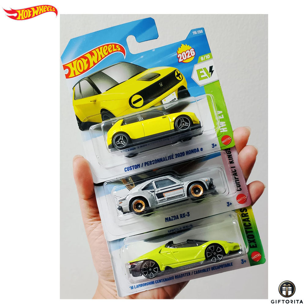 Hot Wheels Regular Short Card Set Of 3 Car # E