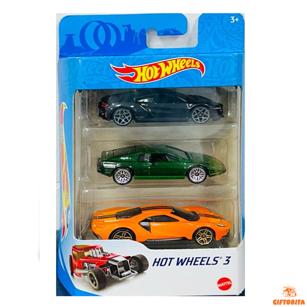 Hot Wheels Regular Gift Pack (3 Pack Set) P00010 – Set Of 3 Car – Multicolor