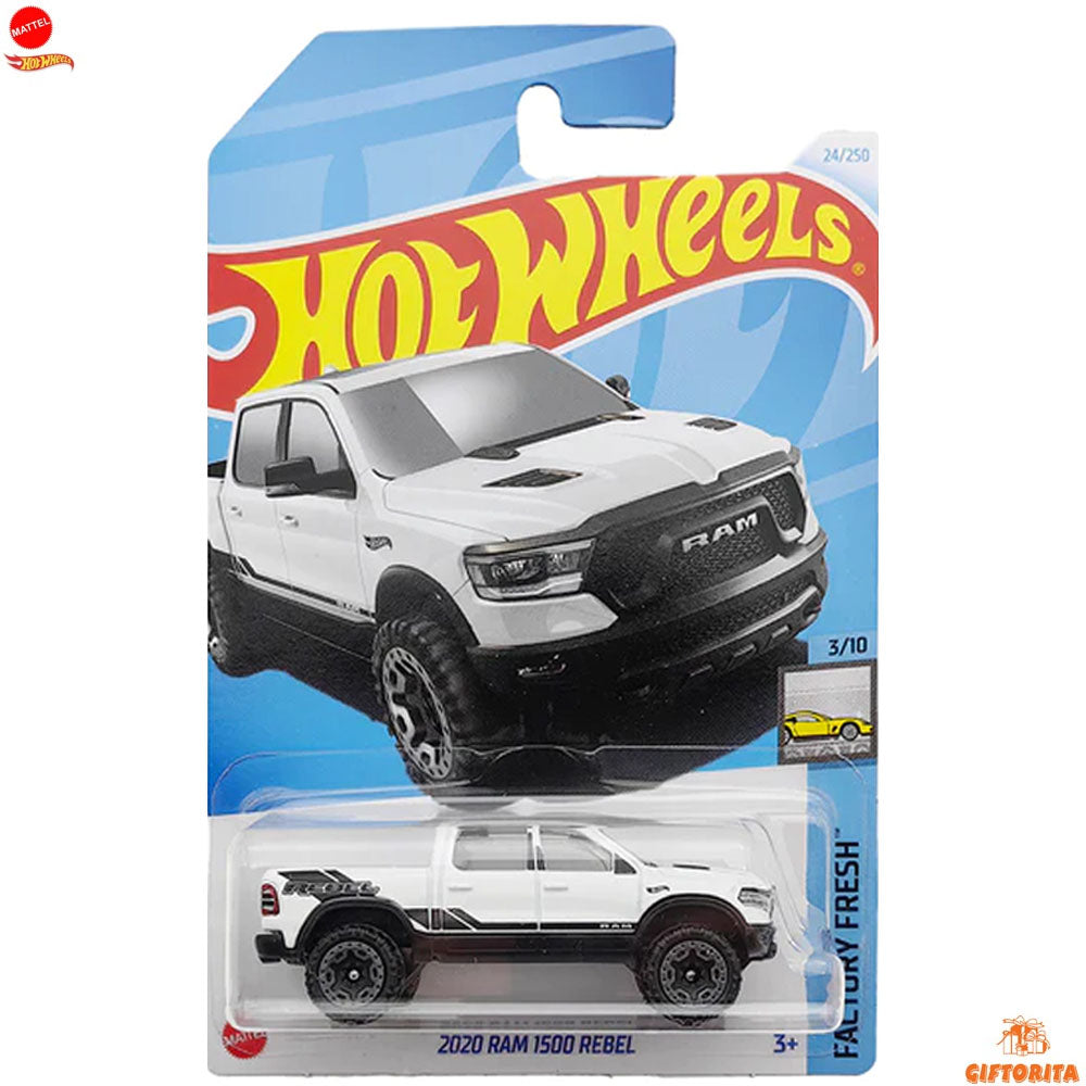 Hot Wheels Regular Ram – 2020 Ram 1500 Rebel – 3/10 & 24/250 – White