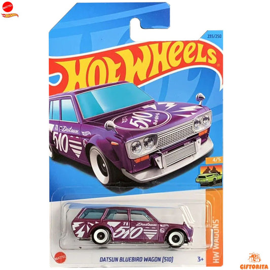 Hot Wheels Regular Datsun - Datsun Bluebird Wagon (510) – 4/5 & 235/250 – Violet