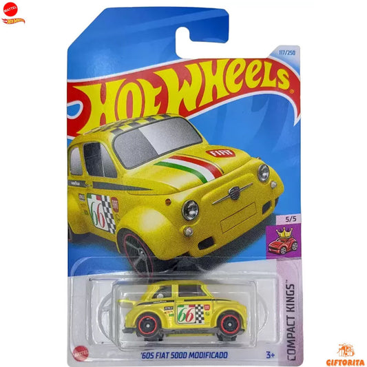 Hot Wheels Regular Fiat – 605 Fiat 5000 Modificado – 5/5 & 117/250 – Yellow