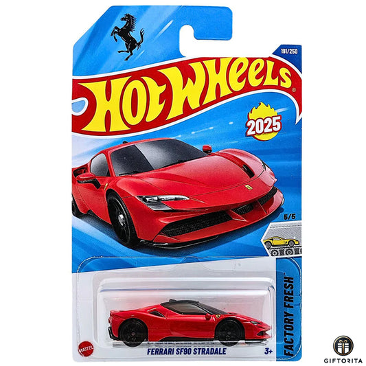 Hot Wheels Regular - Ferrari SF90 Stradale - 5/5 & 191/250 - Red (P01698)
