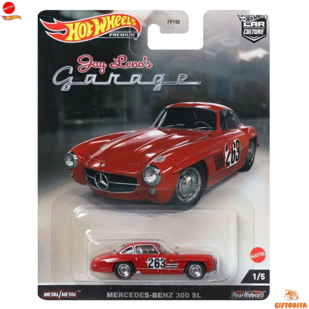 Hot Wheels Premium Single 3 – Car Culture -Mercedes – Benz 300 SL – jay Leno’s – 1/5 – Maroon