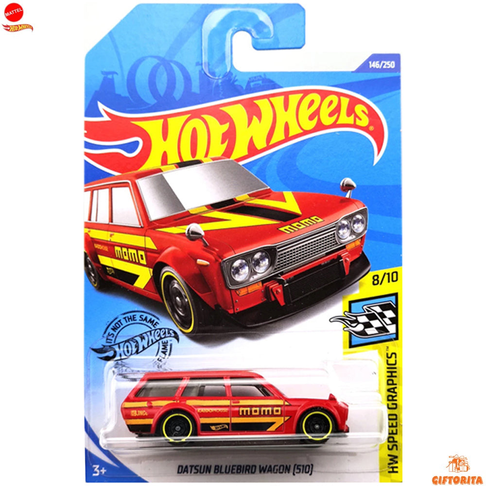 Hot Wheels Regular Datsun -  Datsun Bluebird Wagon (510) – 8/10 & 146/250 – Red