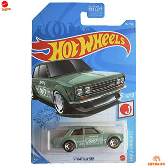 Hot Wheels Regular Datsun - 71 Datsun 510  – 4/10 & 162/250 - Green