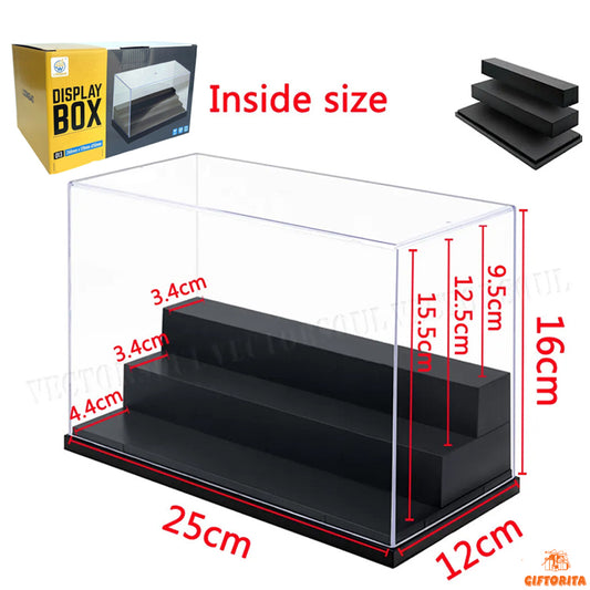 Display Case – LOONGWO – Clear Acrylic 25cm 3 Steps Case (P01210)