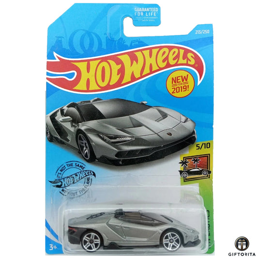 Hot Wheels Regular Lamborghini – 16 Lamborghini Centenario Roadster - 5/10 & 213/250 - Silver