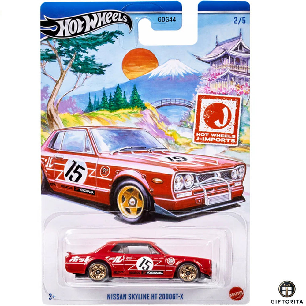 Hot Wheels Regular Nissan – Nissan Skyline HT 2000GT-X (J-Imports)  –  2/5  – Red