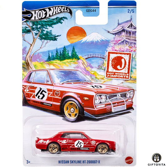 Hot Wheels Regular Nissan – Nissan Skyline HT 2000GT-X (J-Imports)  –  2/5  – Red