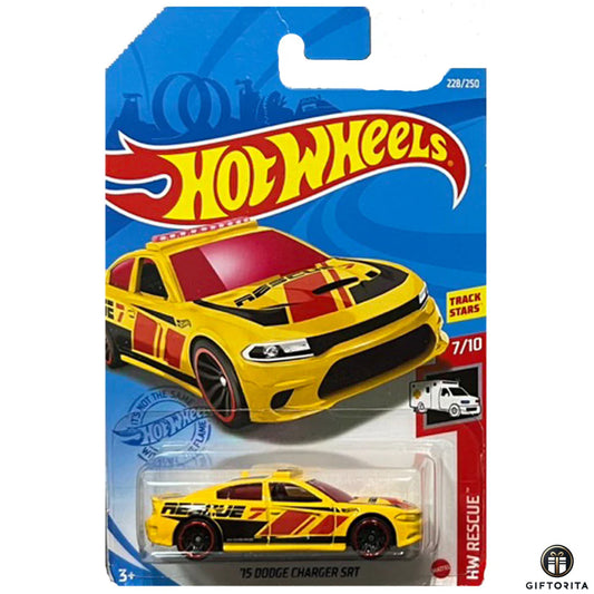 Hot Wheels Regular Dodge 1  –  15 Dodge Charger SRT – 7/10 & 228/250  – Yellow