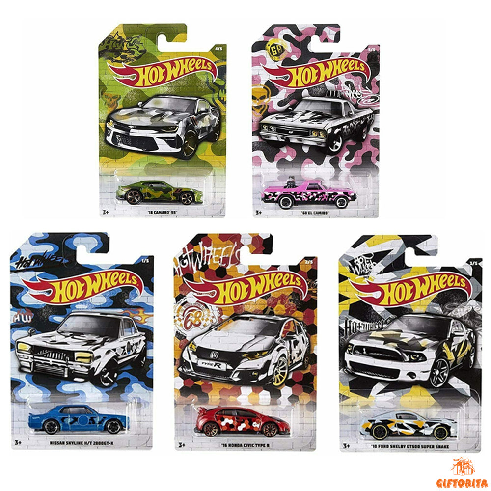 Hot Wheels Regular (P01196) – Urban Camouflage Set Of 5 Car