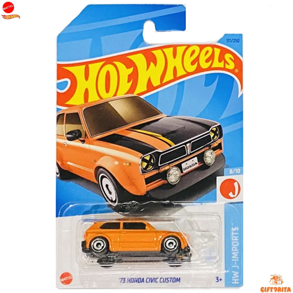 Hot Wheels Regular 2  – 73 Honda Civic Custom – 8/10 & 117/250 – Orange