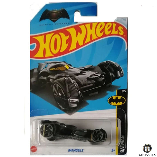 Hot Wheels Regular Batmobile 1 - Batmoblie – 1/5 & 2/250 – Black & Yellow Interior