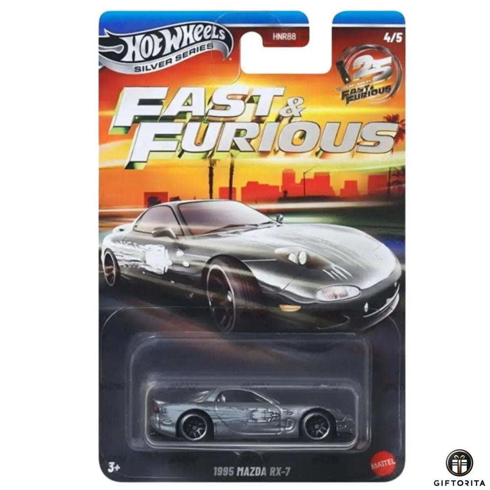 Hot Wheels Regular # Silver Series # F&F - 1995 Mazda RX-7 - Silver - 4/5 - Silver