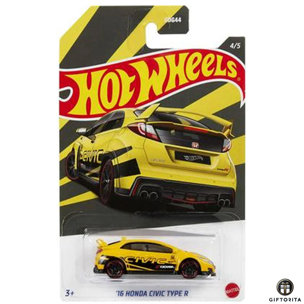 Hot Wheels Regular 1  – 16 Honda Civic Type R – 4/5 – Yellow