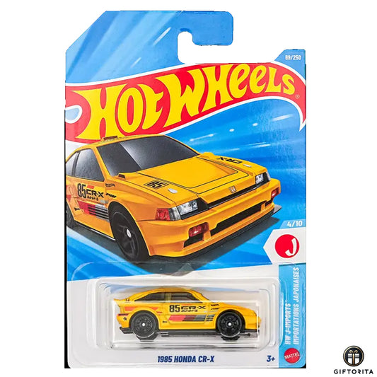 Hot Wheels Regular-  1985 HONDA CR-X- 4/10&89/250-Yellow