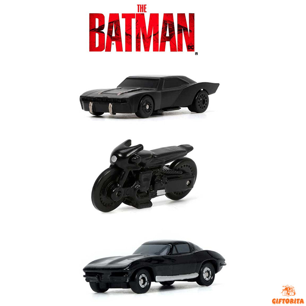 Nano Hollywood Rides (P01617) – Jada DC Comics – The Batman (2022) Movie Series Diecast 3 Piece Set