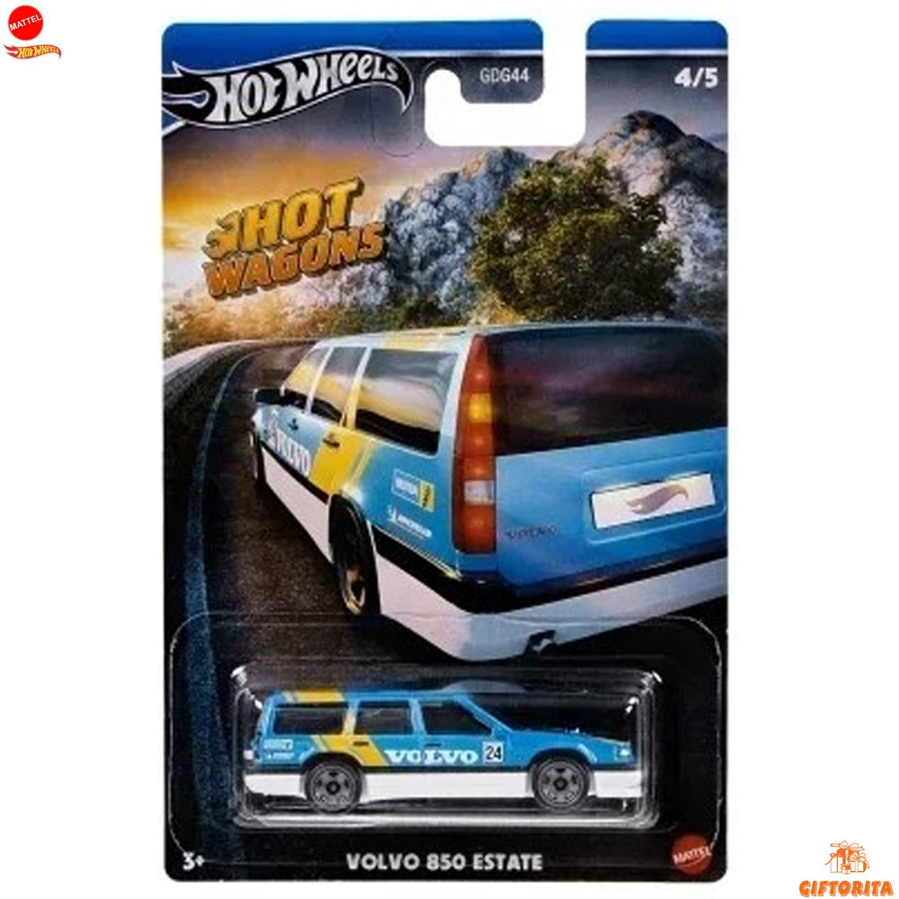 Hot Wheels Regular Volvo -  Hot Wagons- Volvo 850 Estate – 4/5 – Blue