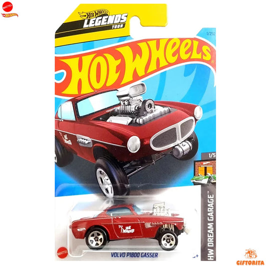 Hot Wheels Regular Volvo  –  Volvo P1800 Gasser  –  1/5 & 1/250 –  Red