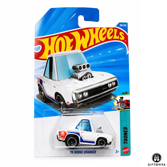 Hot Wheels Regular Dodge - '70 Dodge Charger - 4/5 & 188/250 - White