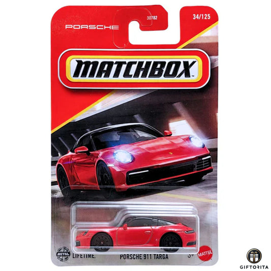 Matchbox Regular Card (P00015) - Porsche 911 Targe - 34/125 - Red