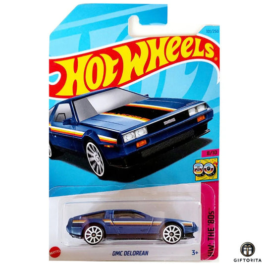 Hot Wheels Regular Delorean - DMC Delorean – 8/10 & 101/250 – Blue