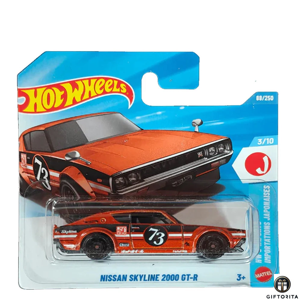 Hot Wheels Regular Short Card – NISSAN SKYLINE 2000 GT - R  - 3/10 & 88/250 - Orange