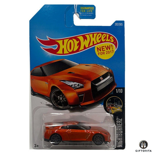 Hot Wheels Regular Nissan - 17 Nissan GT-R - 1/10 & 282/365 - Orange