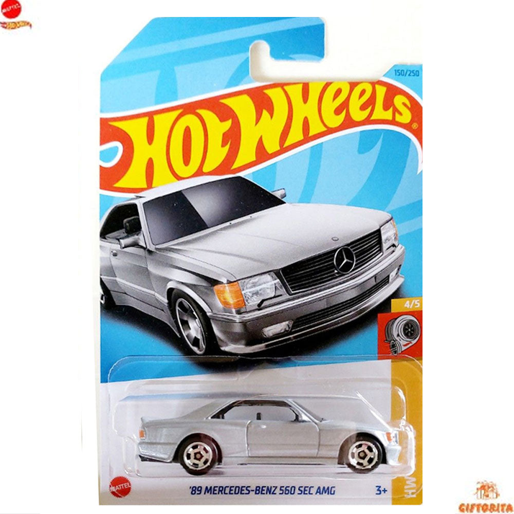 Hot Wheels Regular Mercedes – 89 Mercedes-Benz 560 SEC AMG – 4/5 & 150/250  –  Silver