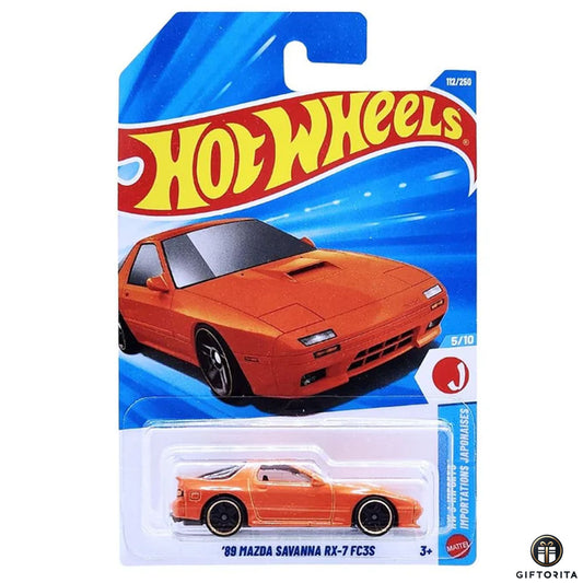 Hot Wheels Regular Mazda - 89 Mazda Savanna RX-7 FC3S - 5/10 & 112/250 - Orange