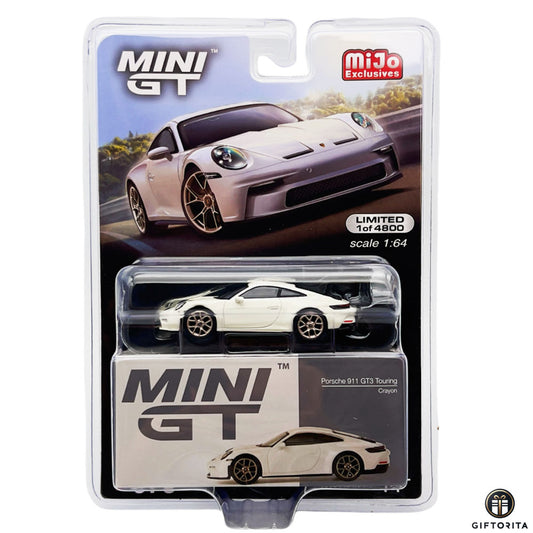 MINI GT 1:64 Die Cast # 675 (P00947) - Porsche 911 GT3 Touring Crayon - MiJo Exclusives