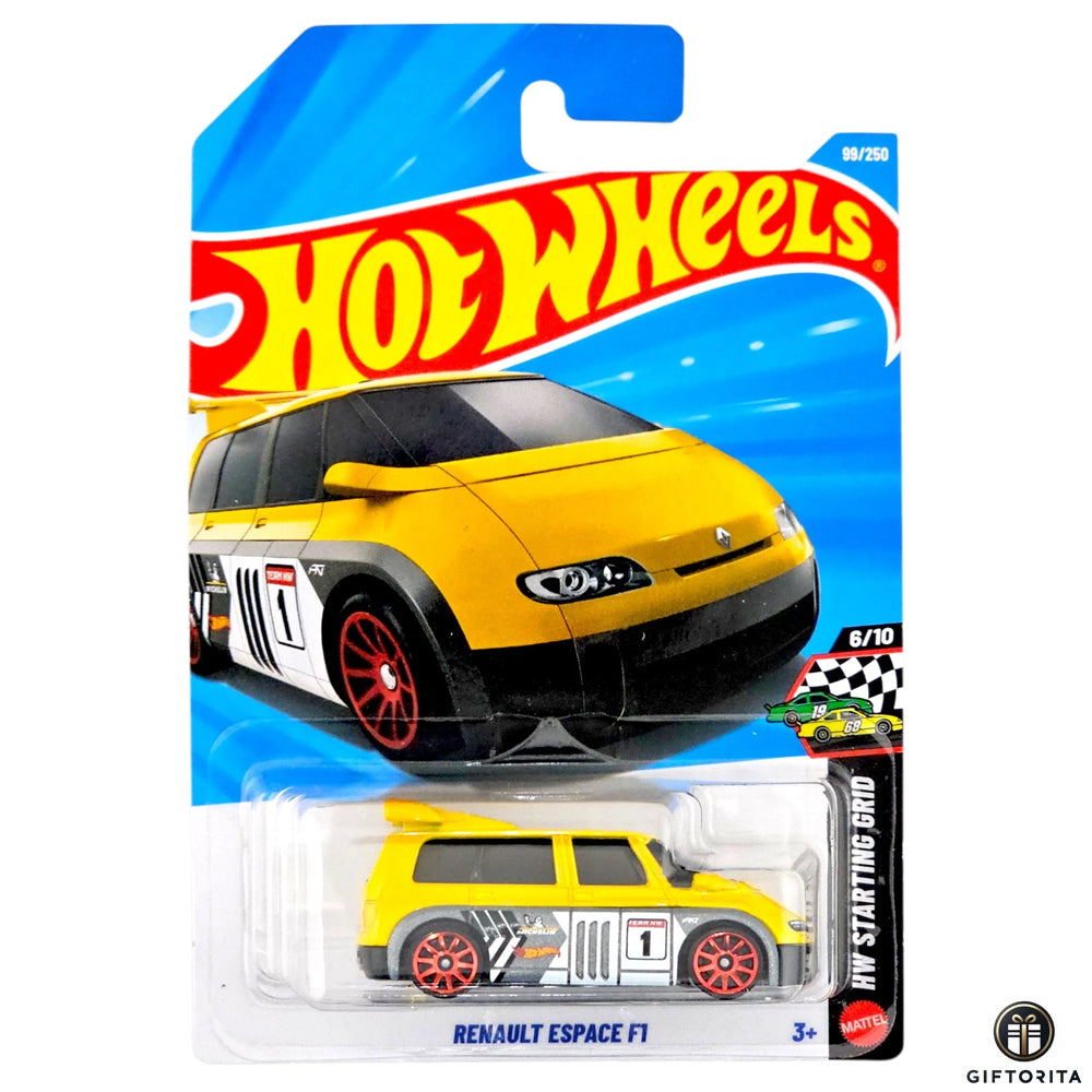 Hot Wheels Regular -Renault espace f1 -6/10 & 99/250 - Yellow