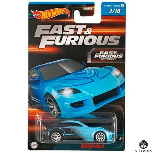 Hot Wheels Regular Mazda #F&F - Mazda RX-7 - 3/10 - Blue