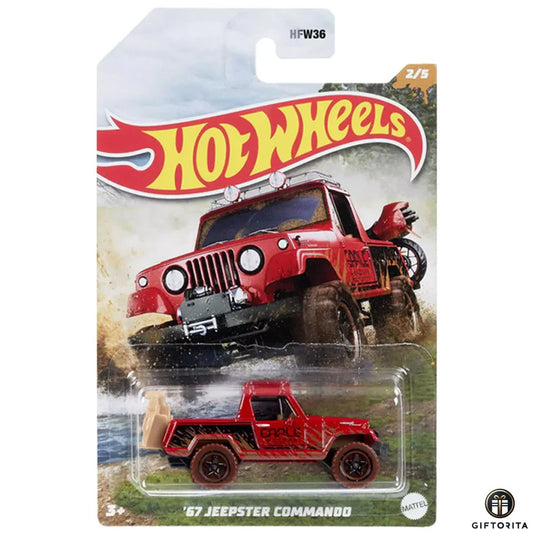 Hot Wheels Regular Jeep – 67 Jeepster Commndo – 2/5 – Red