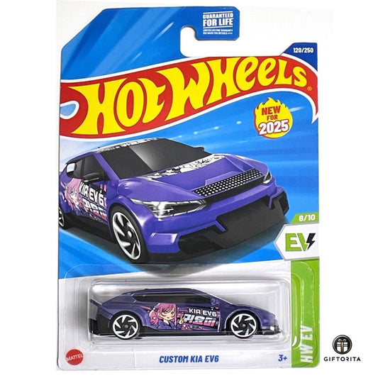 Hot Wheels Regular - Custom Kia EV6 - 8/10 & 120/250 -Purple