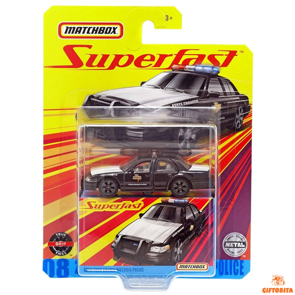 Matchbox Premium Superfast P00017 – 2006 Ford Crown Victoria Police – 08 – Black