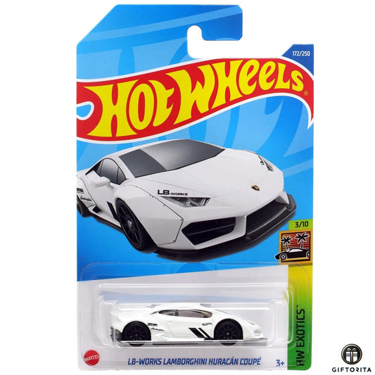 Hot Wheels Regular Lamborghini - LB-Works Lamborghini Huracan Coupe - 3/10 & 172/250 - White