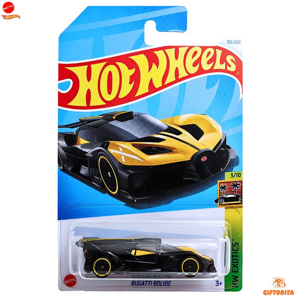 Hot Wheels Regular Bugatti  – Bugatti Bolide –  3/10 & 185/250  –  Black & Yellow