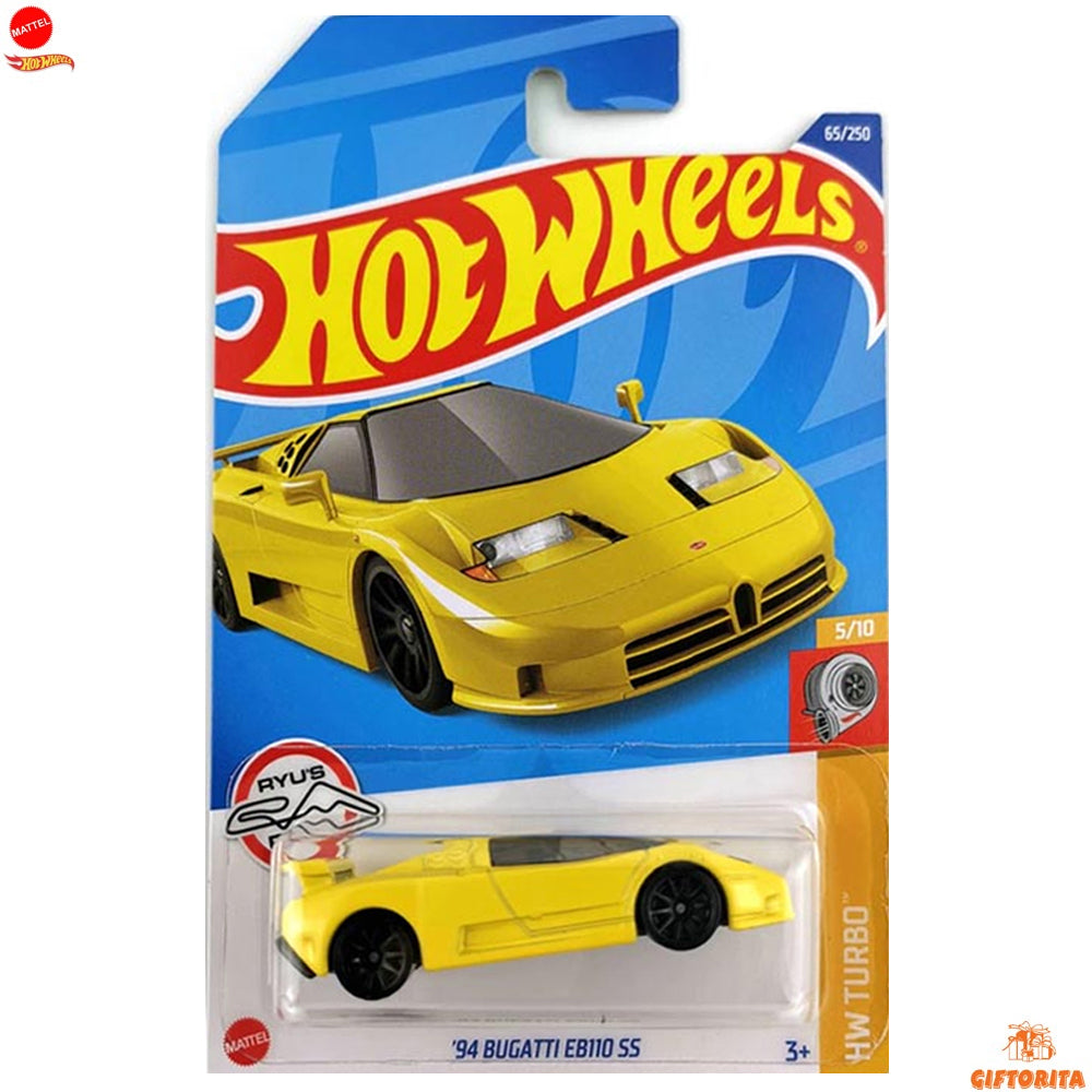 Hot Wheels Regular Bugatti  – 94 Bugatti EB110 SS  – 5/10 & 65/250  –  Yellow