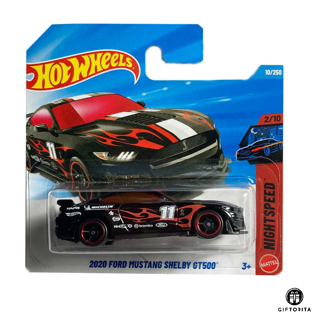 Hot Wheels Regular Short Card – 2020 FORD MUSTANG SHELBY GT500 - 2/10 & 10/250 - Black