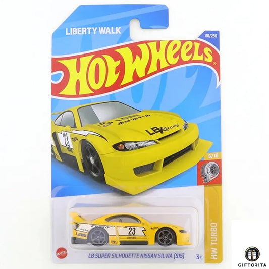 Hot Wheels Regular Nissan - LB Super Silhouette Nissan Silvia [S15] - 6/10 & 110/250 - Yellow