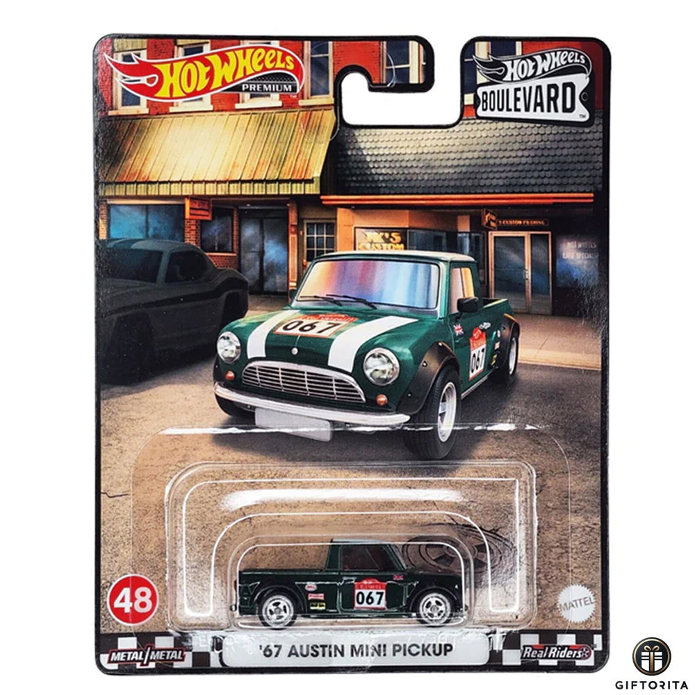 Hot Wheels Premium Single 4 – 67 Austin Mini Pickup – Boulevard 48 – Green