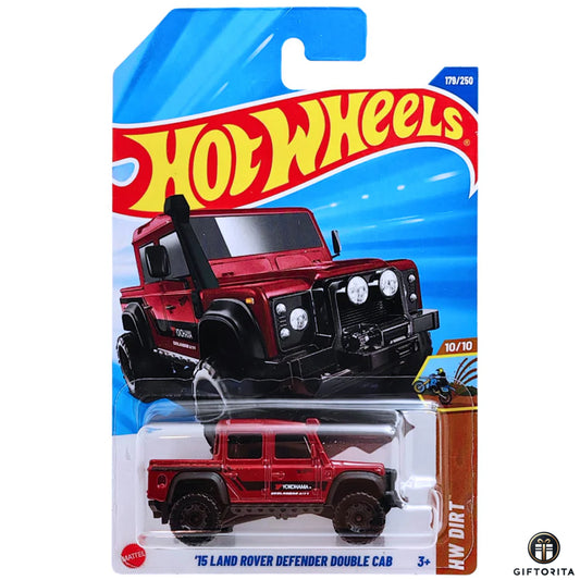Hot Wheels Regular - 15 Land Rover Defender Double Cab - 10/10 & 179/250 - Maroon
