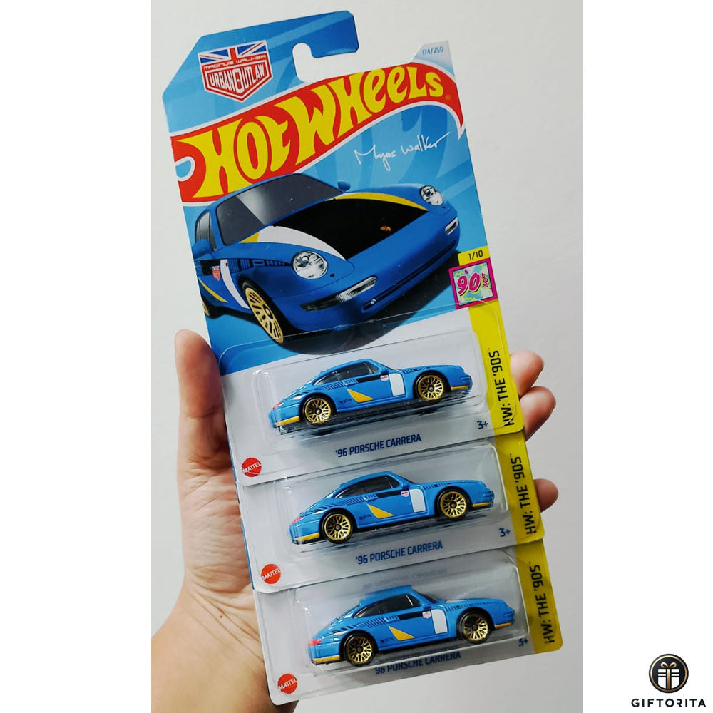 Hot Wheels Regular Set of 3 Car # 8 - 96 Porsche Carrera