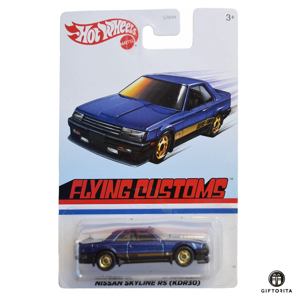 Hot Wheels Regular Nissan - Nissan Skyline RS (KDR30) # Flying Customs - Blue